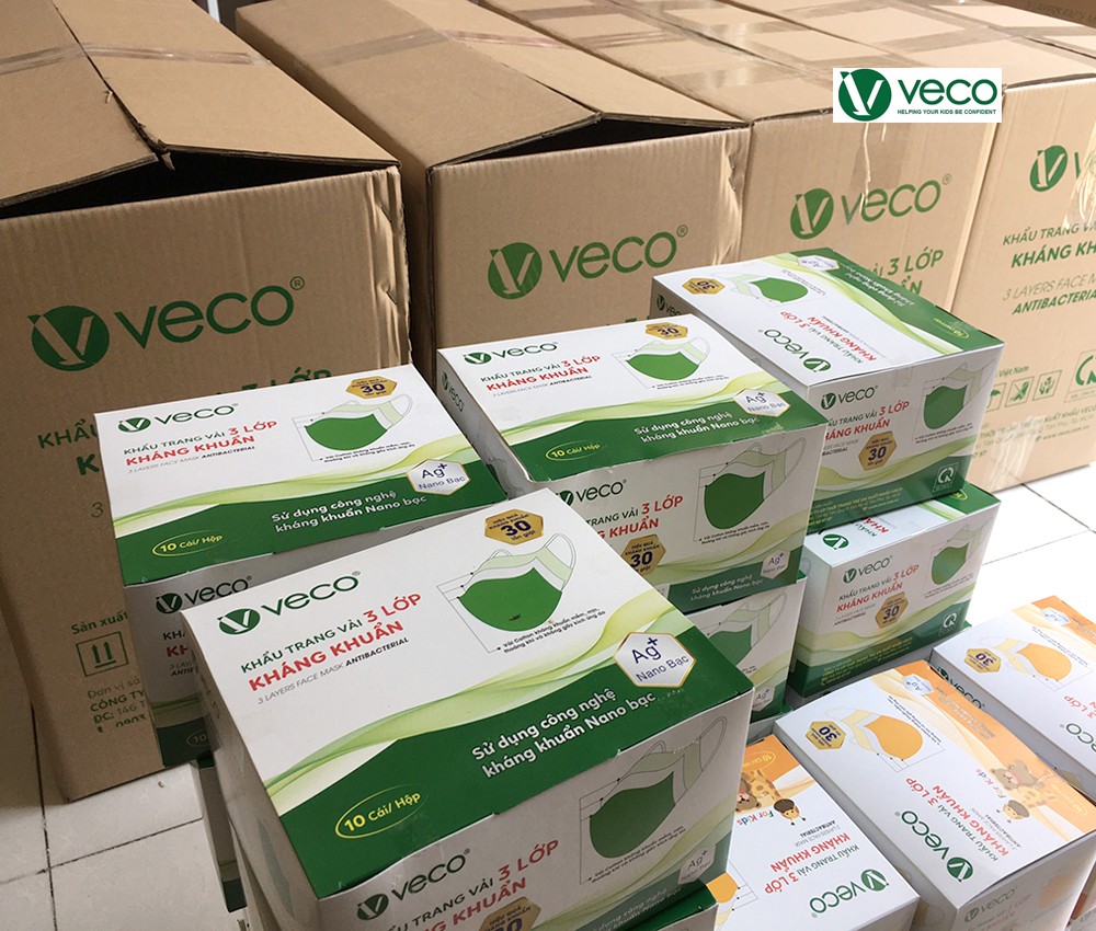 Khẩu trang vải kháng khuẩn Veco